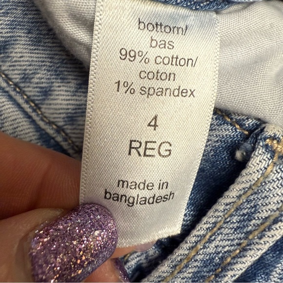 Edgely size 4 slim straight ankle high rise jeans with sparkles - Picture 5 of 6